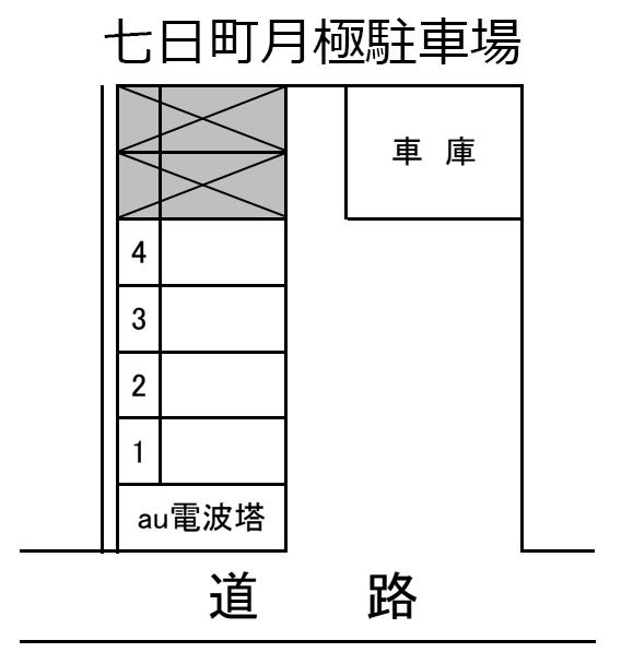 七日町月極駐車場の駐車配置図