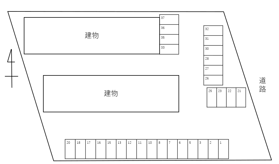 CITY PAL Aの駐車配置図