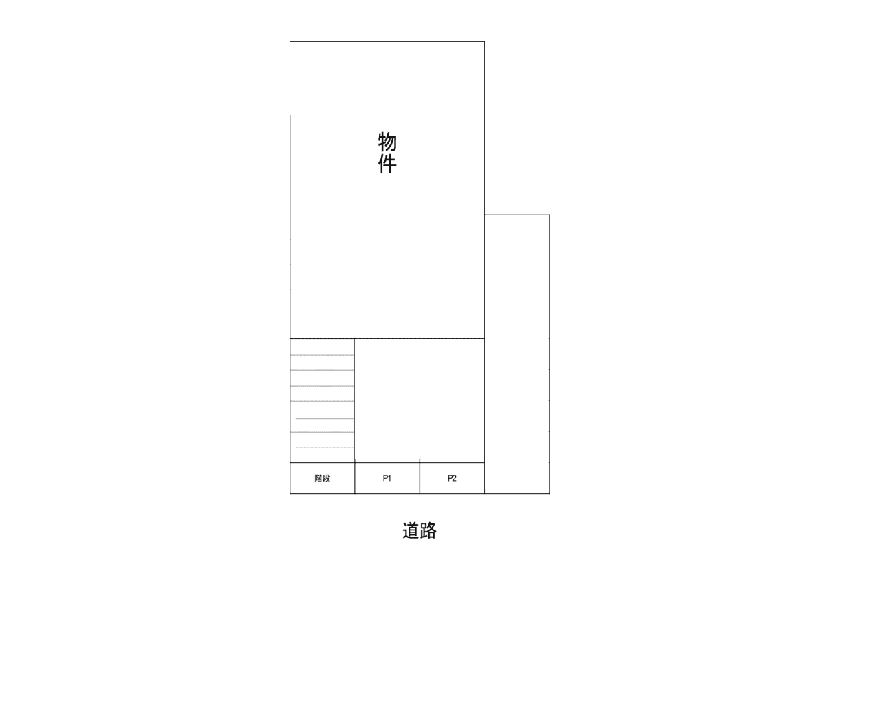 ウエスト5駐車場の駐車配置図