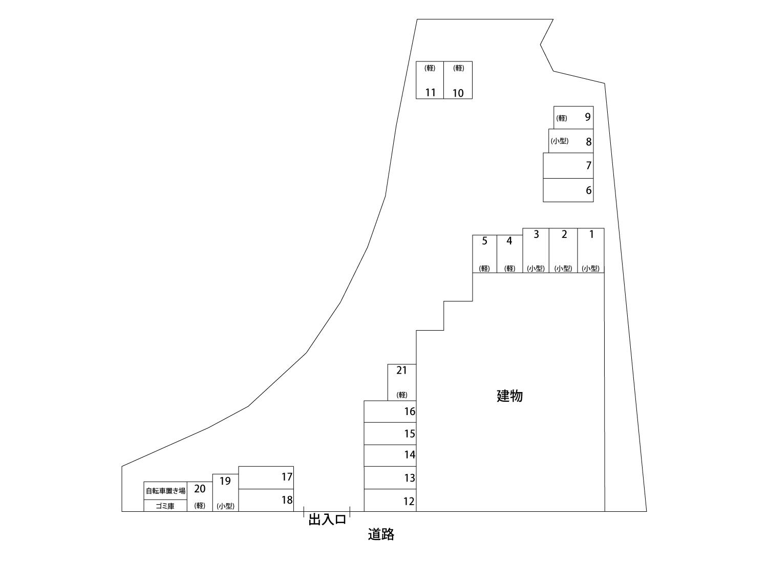 シニフィエ飯塚西町の駐車配置図