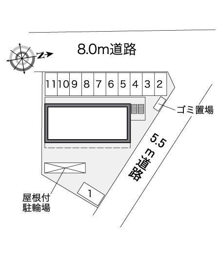 湊御殿(39495)の駐車配置図