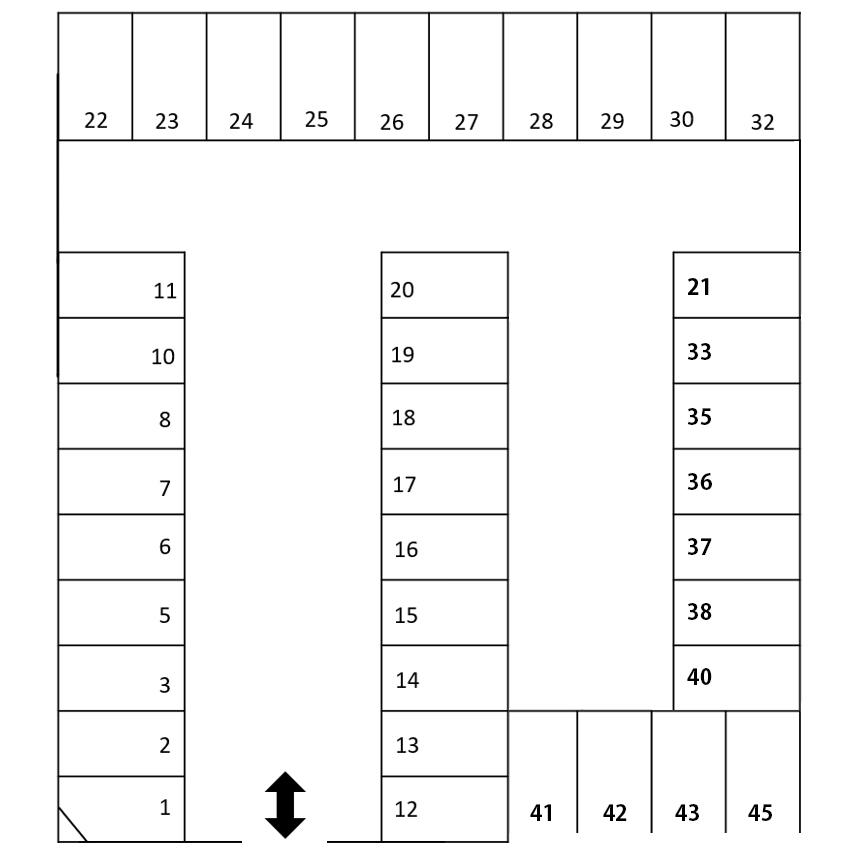 吉沢パーキングの駐車配置図