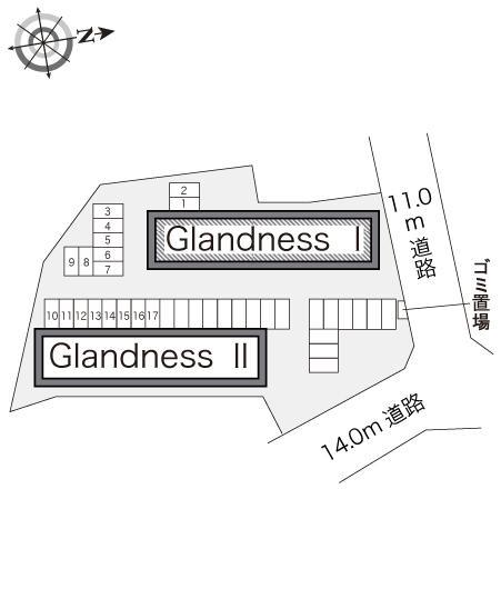 Gladness Ⅰ(22172)の駐車配置図