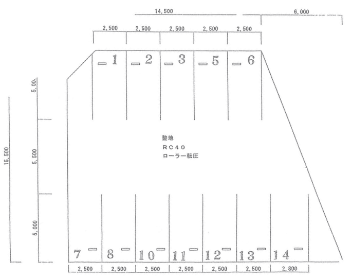 梅坪6丁目駐車場の駐車配置図
