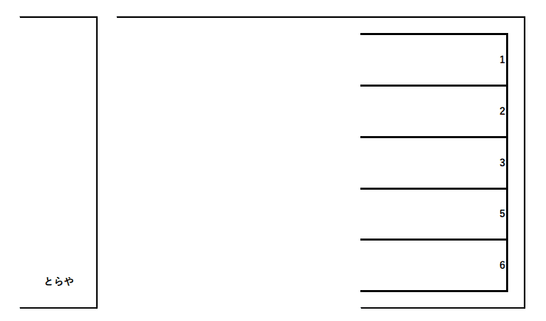 若松区本町三丁目駐車場の駐車配置図
