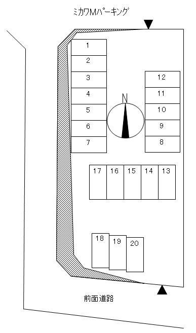 ミカワMパーキングの駐車配置図