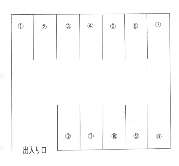 前田駐車場の駐車配置図