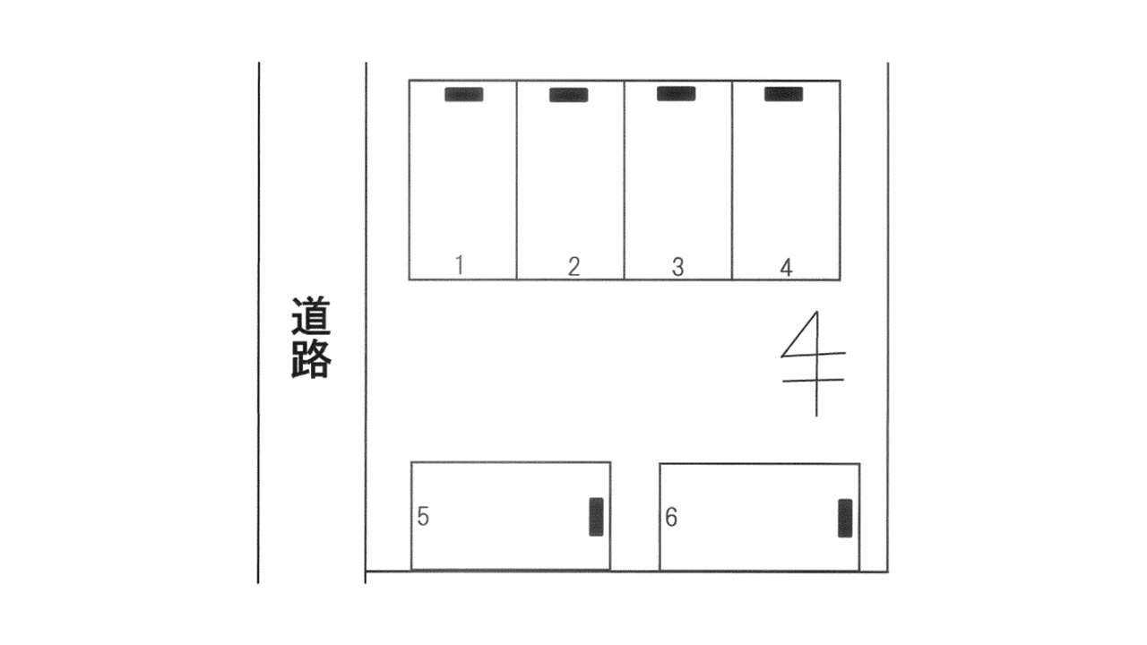剱持パーキングの駐車配置図