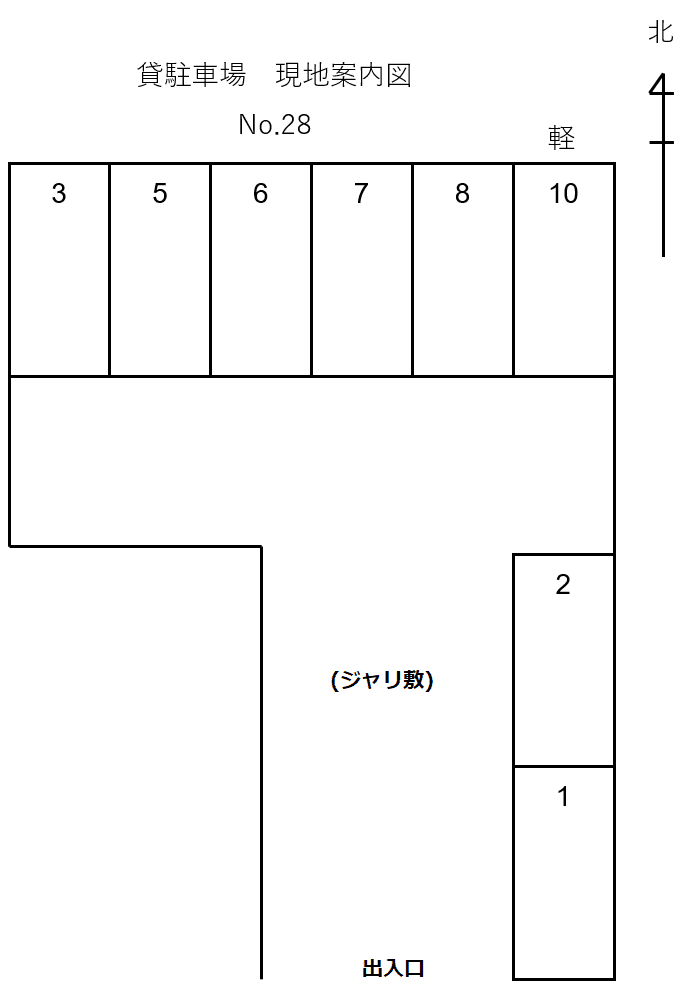 犬山-28の駐車配置図