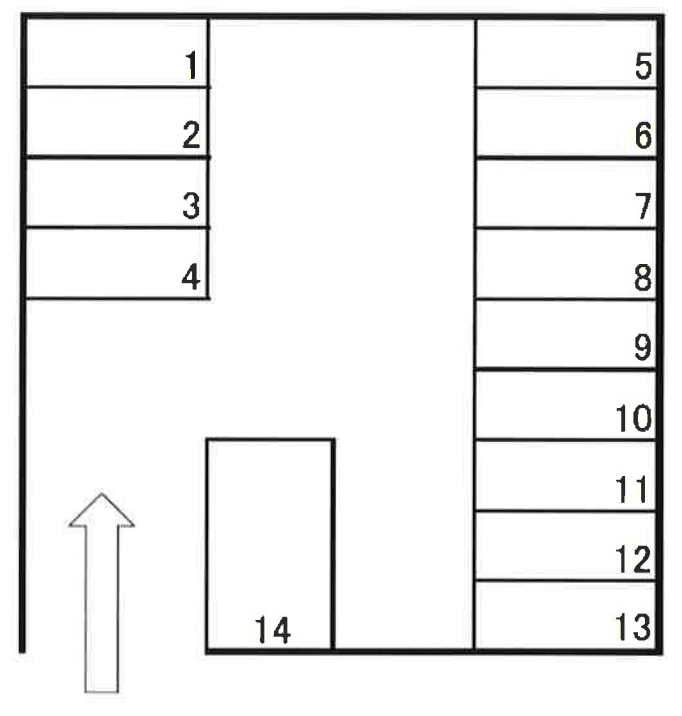 深井駐車場の駐車配置図