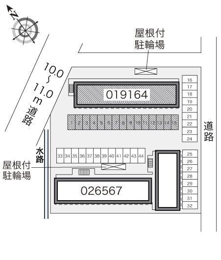 アクシオン(19164)の駐車配置図