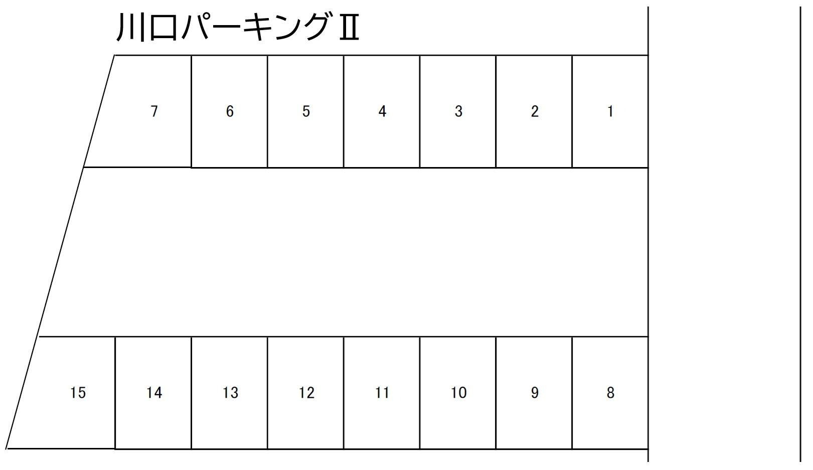 川口パーキングⅡの駐車配置図