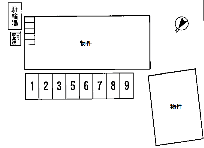 グランステージⅡ駐車場の駐車配置図