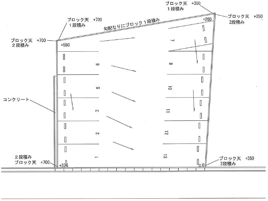 ガーデンカーパークⅤの駐車配置図
