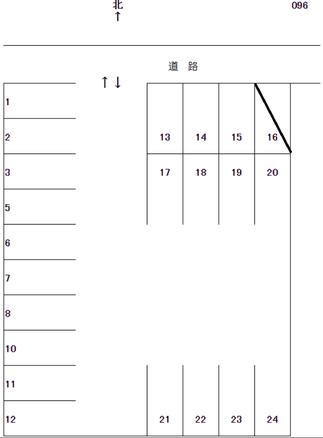 岩倉-96の駐車配置図