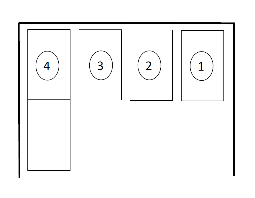 山﨑駐車場の駐車配置図