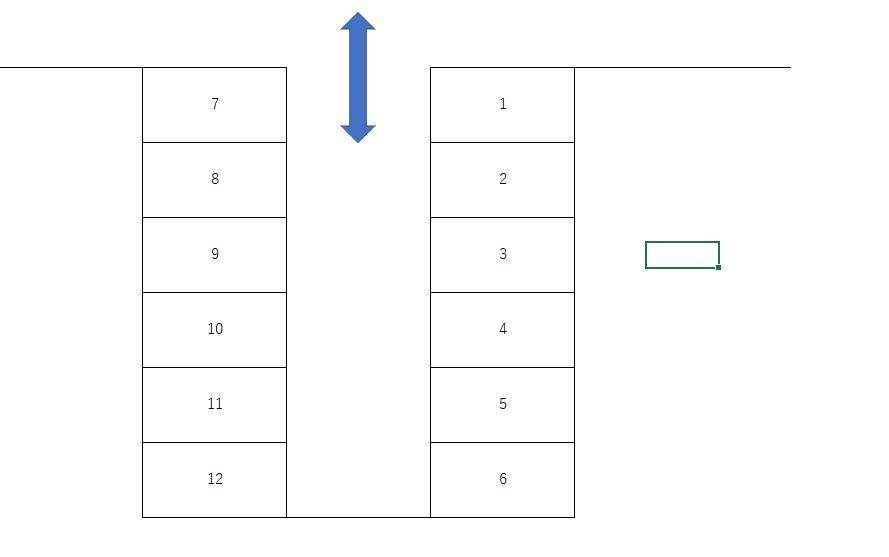 学園の森1丁目K駐車場の駐車配置図