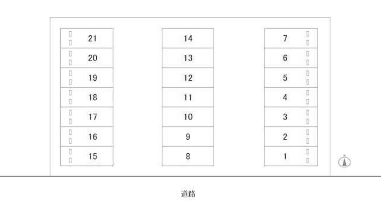 中泉三丁目駐車場の駐車配置図