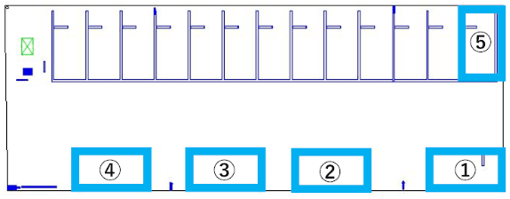 岐阜羽島駅前第9の駐車配置図