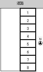 篭田パーキングの駐車配置図