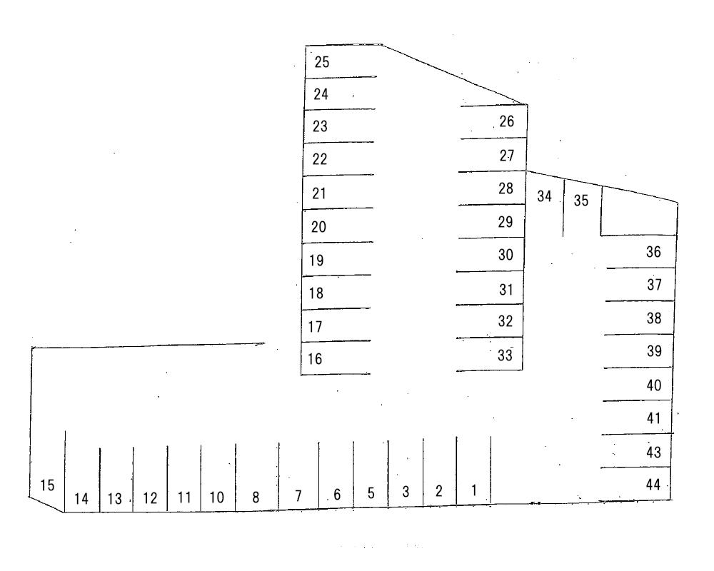 及川第一駐車場(常盤平双葉町)の駐車配置図