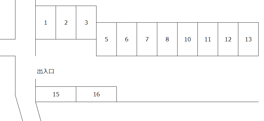藤巻第2駐車場の駐車配置図