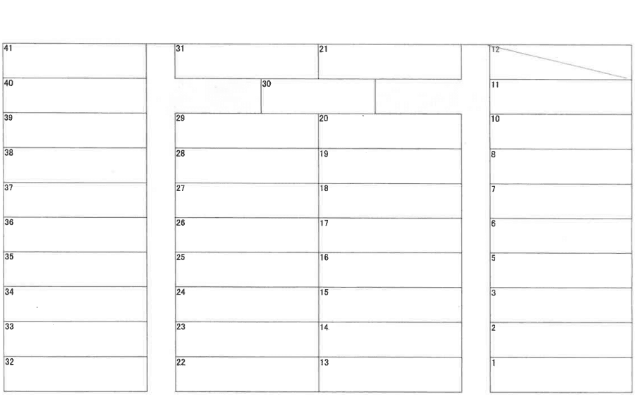 サンパークP1駐車場の駐車配置図