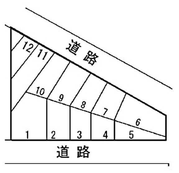 上総屋本店川口月極駐車場の駐車配置図