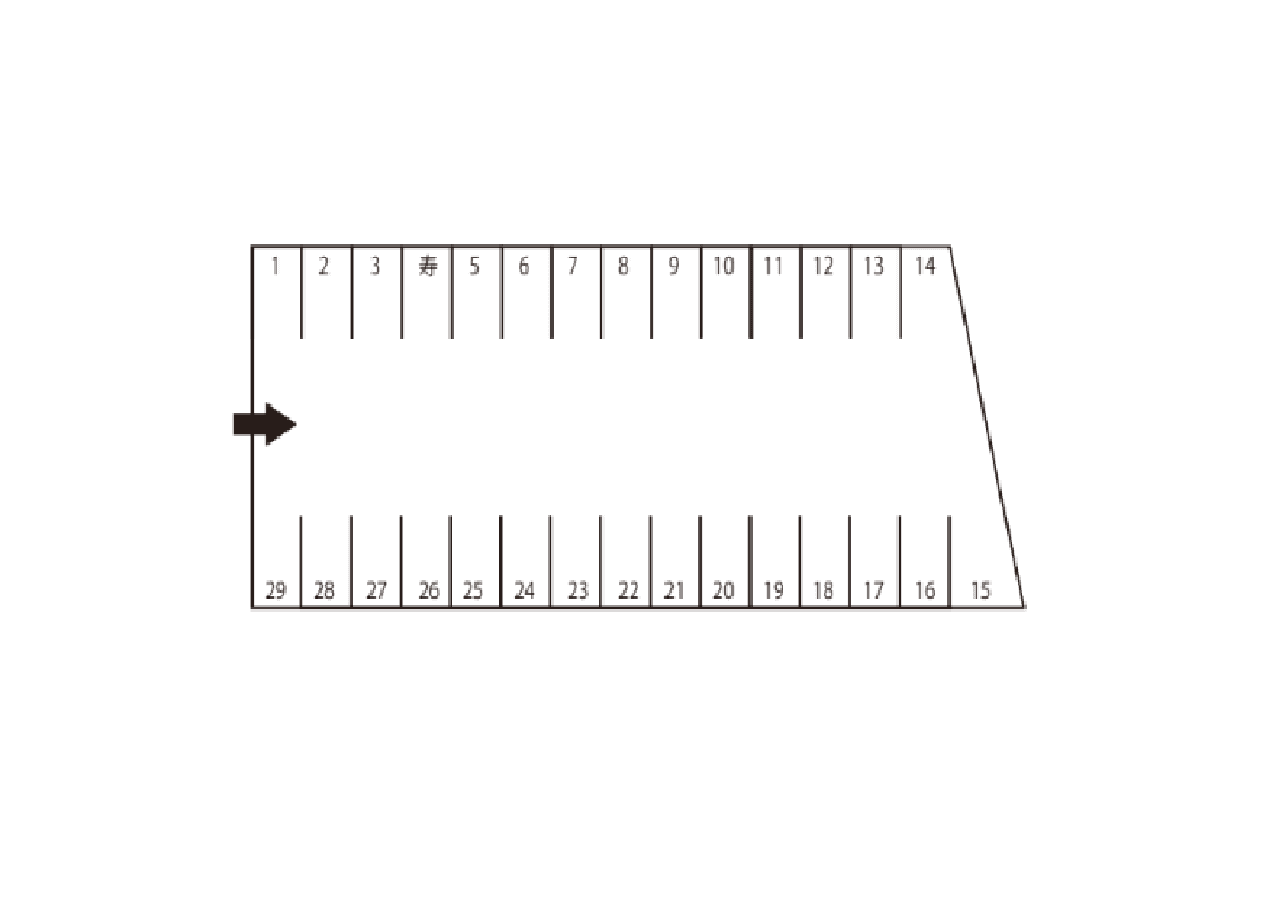 上田駐車場(旧米本駐車場)の駐車配置図