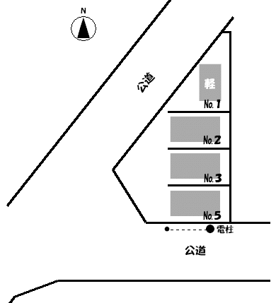 ワイズ・島崎 第2駐車場の駐車配置図