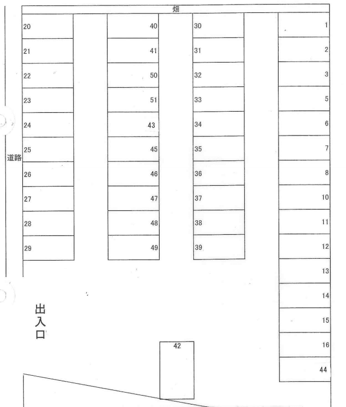 K・Mパーキングの駐車配置図