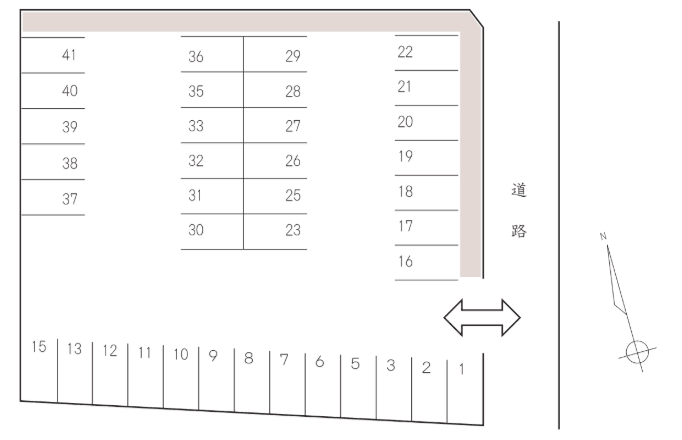 朝岡町JA Pの駐車配置図