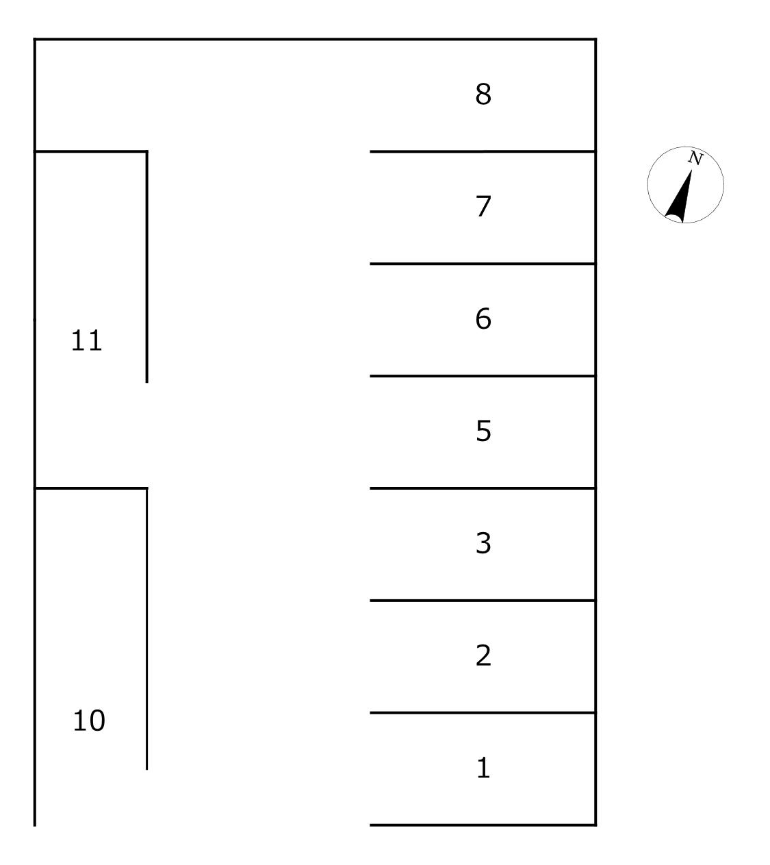 004押元町駐車場の駐車配置図