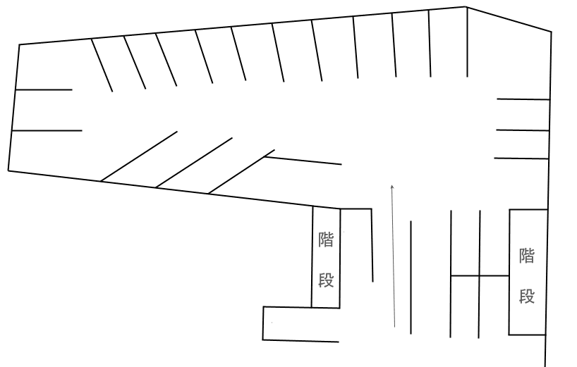 コーポ大城の駐車配置図