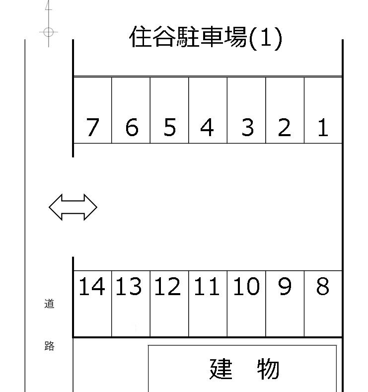 住谷駐車場(1)の駐車配置図