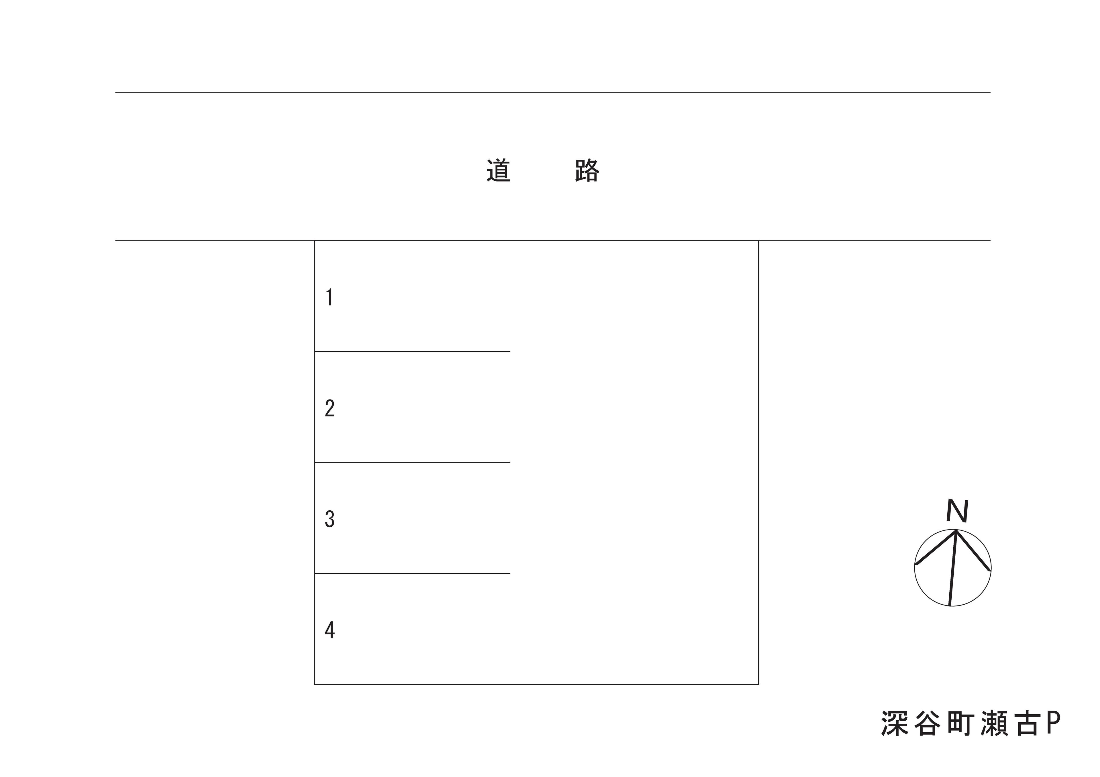 深谷町瀬古パーキングの駐車配置図