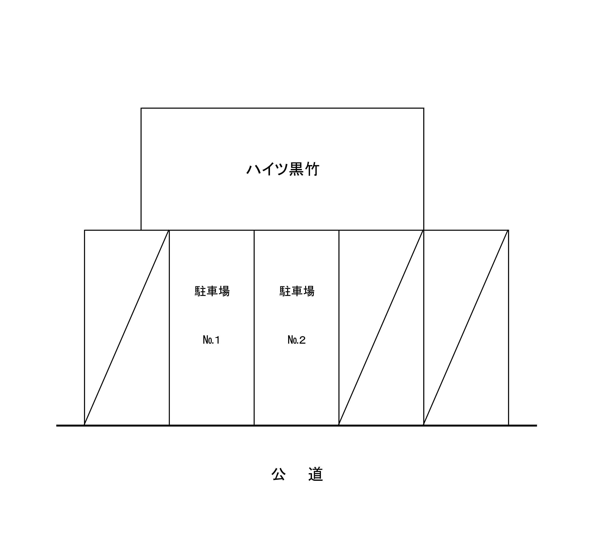 南小岩7丁目14駐車場の駐車配置図