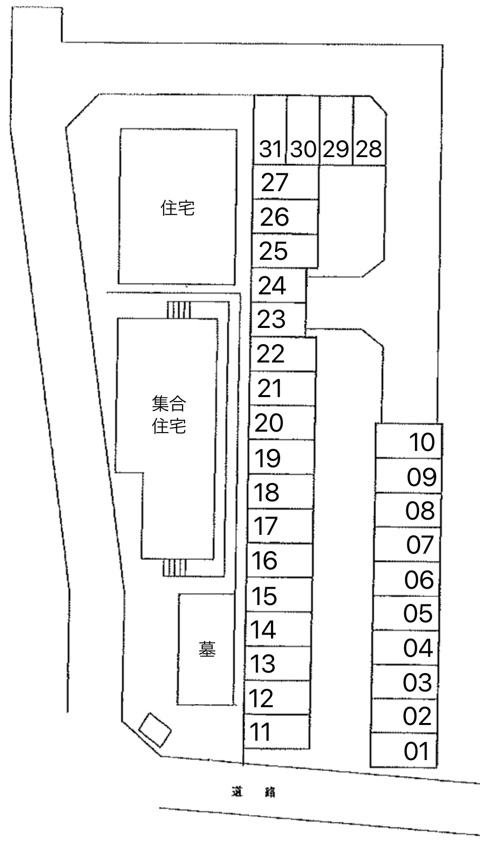 アネックス駐車場の駐車配置図