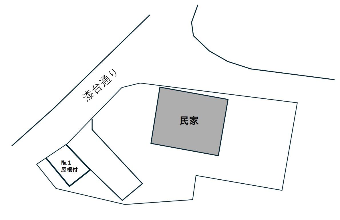 下新倉2丁目カーポートの駐車配置図