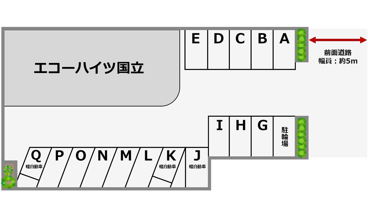 エコーハイツ国立駐車場の駐車配置図