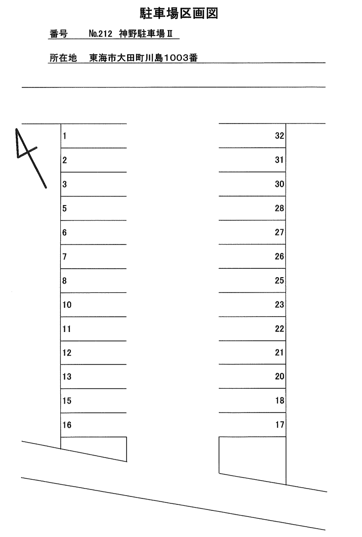 000212の駐車配置図