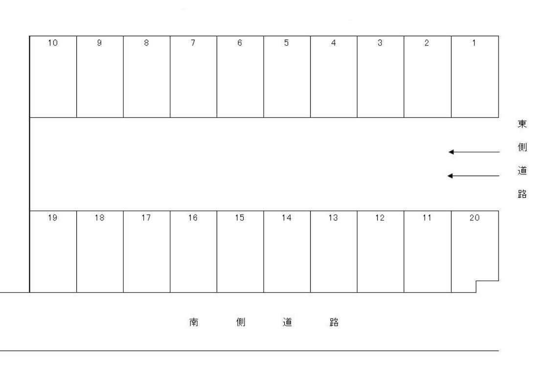 二之宮東神谷第1モータープールの駐車配置図