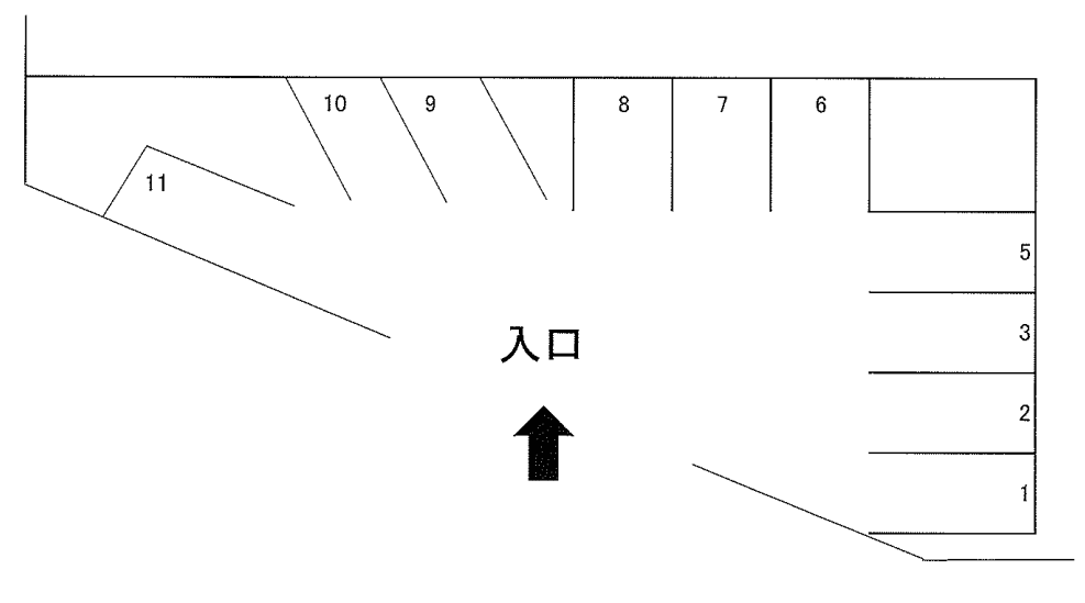 天台公園駐車場の駐車配置図