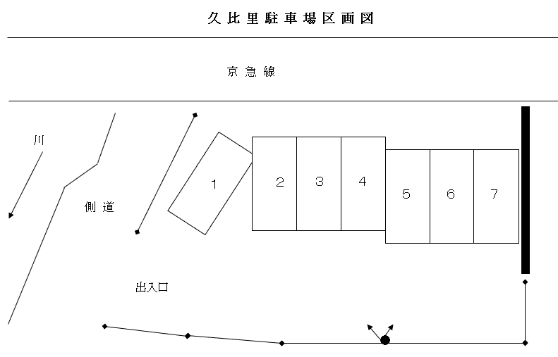 京急久比里の駐車配置図