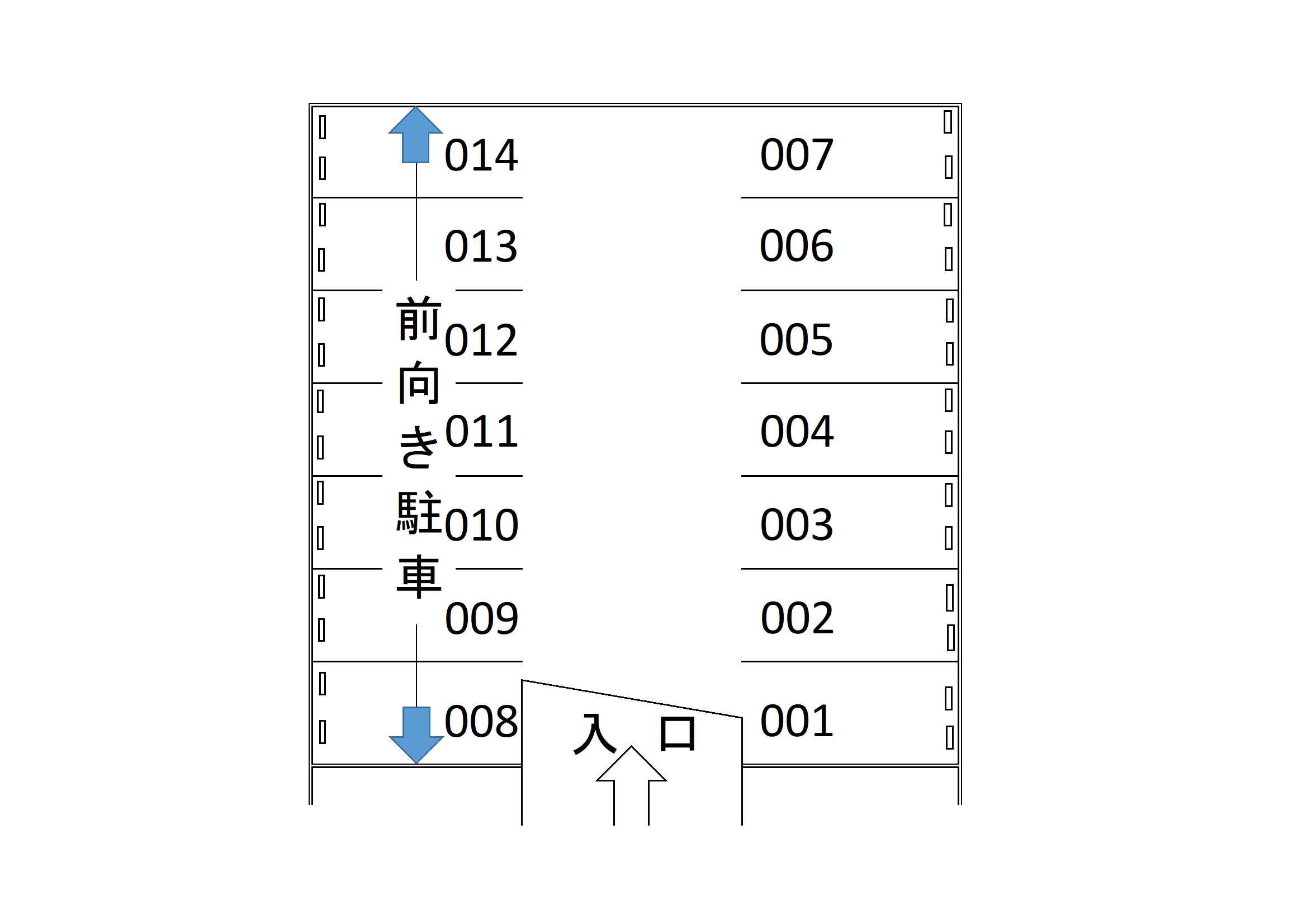 三矢小台2丁目駐車場の駐車配置図
