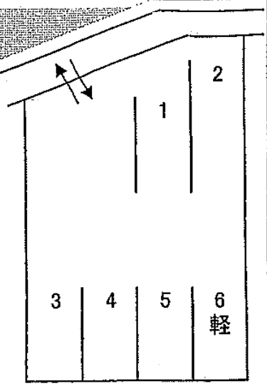 山添パーキングの駐車配置図