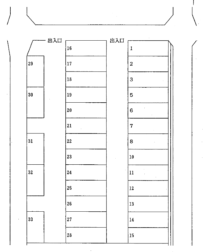高木ガレージの駐車配置図