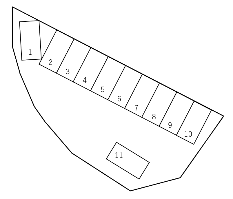 SKF月極駐車場Ⅴの駐車配置図