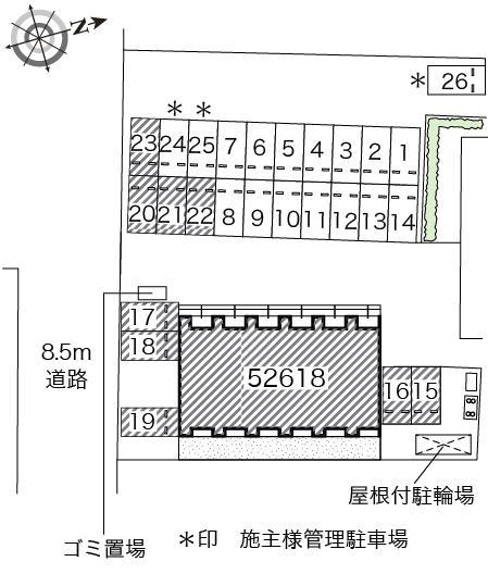 しんどう(52618) 敷地外駐車場の駐車配置図