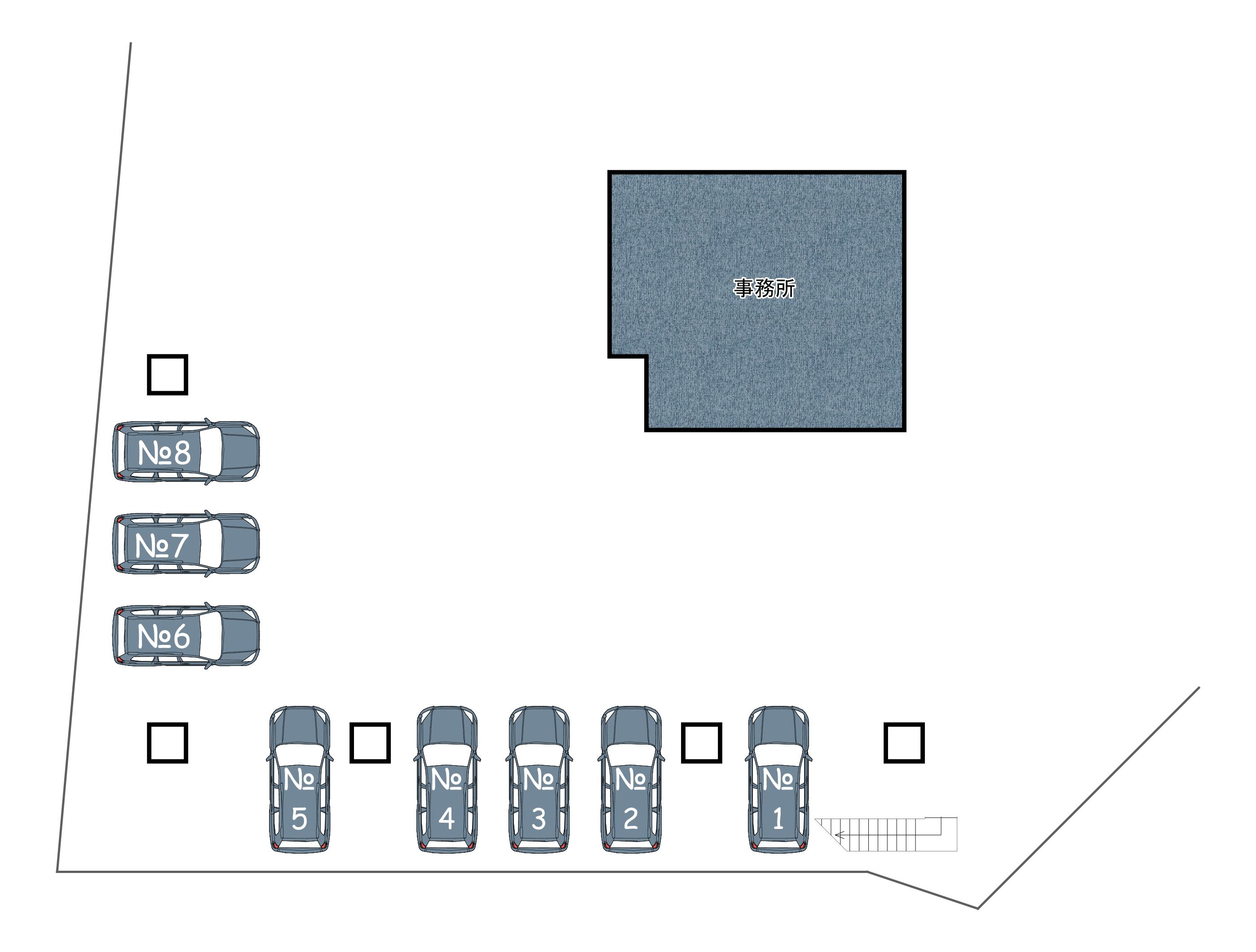 MORINOBU駐車場の駐車配置図